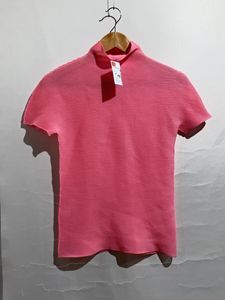 me ISSEY MIYAKE◆半袖カットソー/-/ポリエステル/PNK/mi31fk20s//