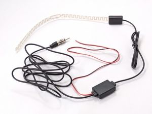 VICS AM FM カー ステレオ ラジオ ワンセグ ブースター 両面テープでどこでも貼れる フィ