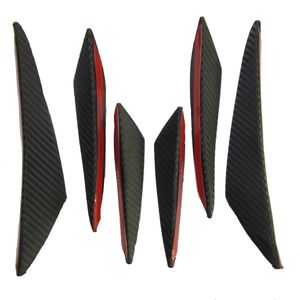 カーボン調 カナード 汎用 バンパーガード エアロフィンタイプ 車 傷 防止 13cm～20cm　3