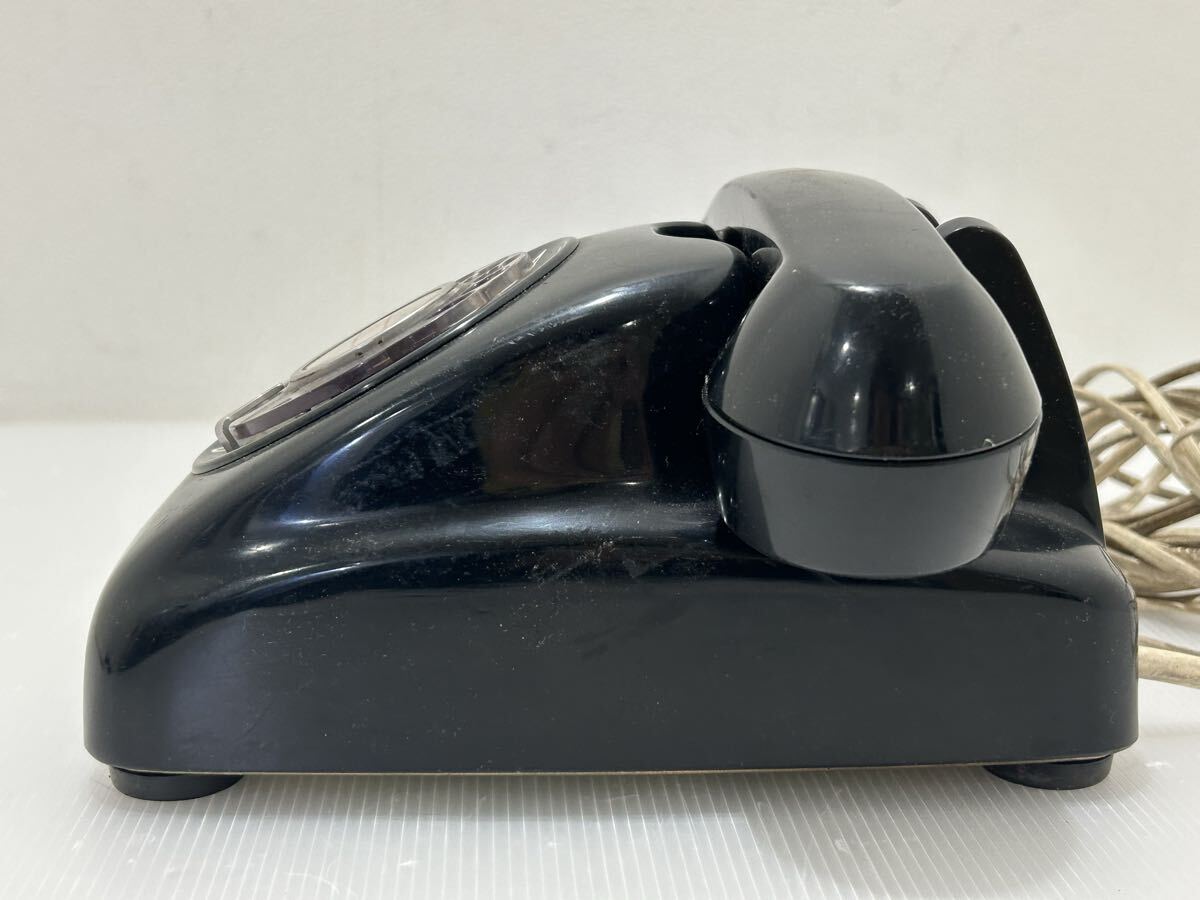 D(0202d6) 日本電信電話公社（現NTT） 昭和レトロ ダイヤル式 黒電話