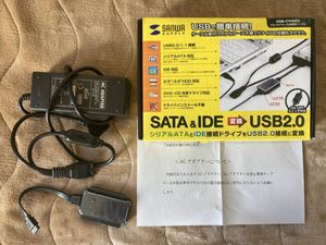 ほぼ使用感無し SATA&IDE=USB2.0変換ケーブル[SANWA SUPPLY/シリアルATA]