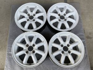 ★6J ＋40★ブラックレーシング★8スポーク★PCD100-4H★