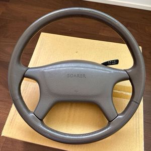 20ソアラ MZ20 MZ21 GZ20 ステアリング ハンドル 後期 ホーンパット付 革巻き
