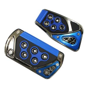 【新品即納】ペダル カバー オートマ AT 車用 ブレーキ アクセル 滑り止め ブルー 青 汎
