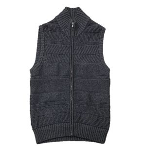 calvin klein カルバンクライン　ハイネック フルジップ グレー ベスト カジュアル ニッ