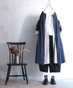 「soulberry」 長袖シャツ LL ネイビー レディース