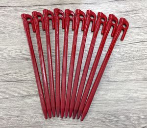 村の鍛冶屋 ELLISSE 鍛造ペグ 10本 28cm アウトドア キャンプ レッド 赤 エリッゼステー