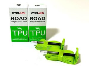 【送料無料】CYCLAMI TPUチューブ 700×18-32C 仏式バルブ長65mm 新品2個セット《ロード