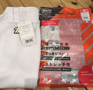 ZETT 野球パンツ ショートフィット 白 練習着　新品　L