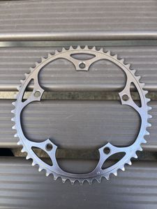 美品競輪NJSシマノデュラエースチェーンリング52T厚歯PCD144ピストトラック競技