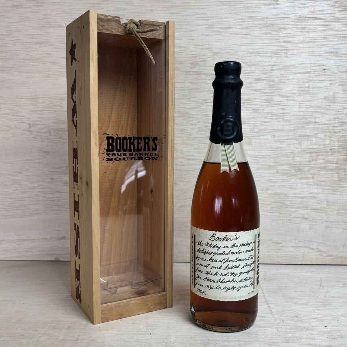 未開栓 BOOKER'S ブッカーズ バーボン ウイスキー 木箱付 アルコール