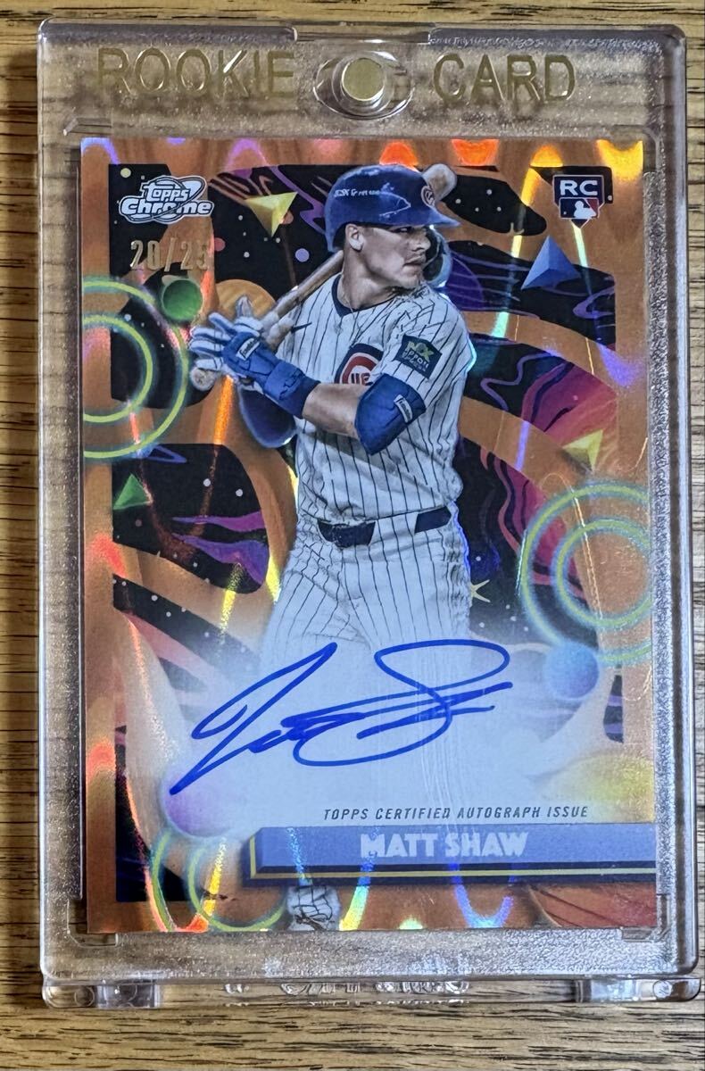 2025 Topps cosmic chrome MLB MATT SHAW RC auto /25 シカゴカブス
