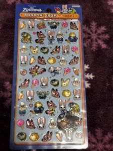正規品 ボンボンドロップシール mini ディズニー シール ズートピア　サンスター文具　ボ