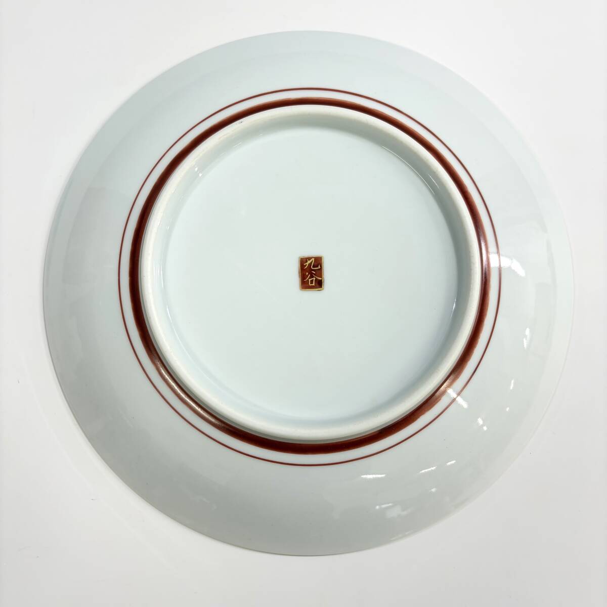 ○ ⑧九谷焼 春峰 飾皿 春画 直径約30cm 皿立付 共箱 枕絵 色絵 時代物