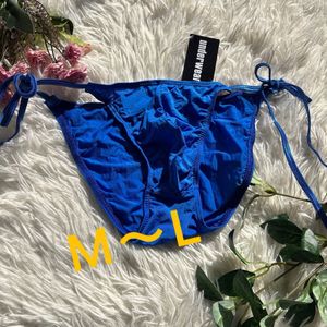 新品　メンズ　触り心地超いい　紐パン　ブルー　男前 セクシー　 ビキニ　ブリーフ　シ