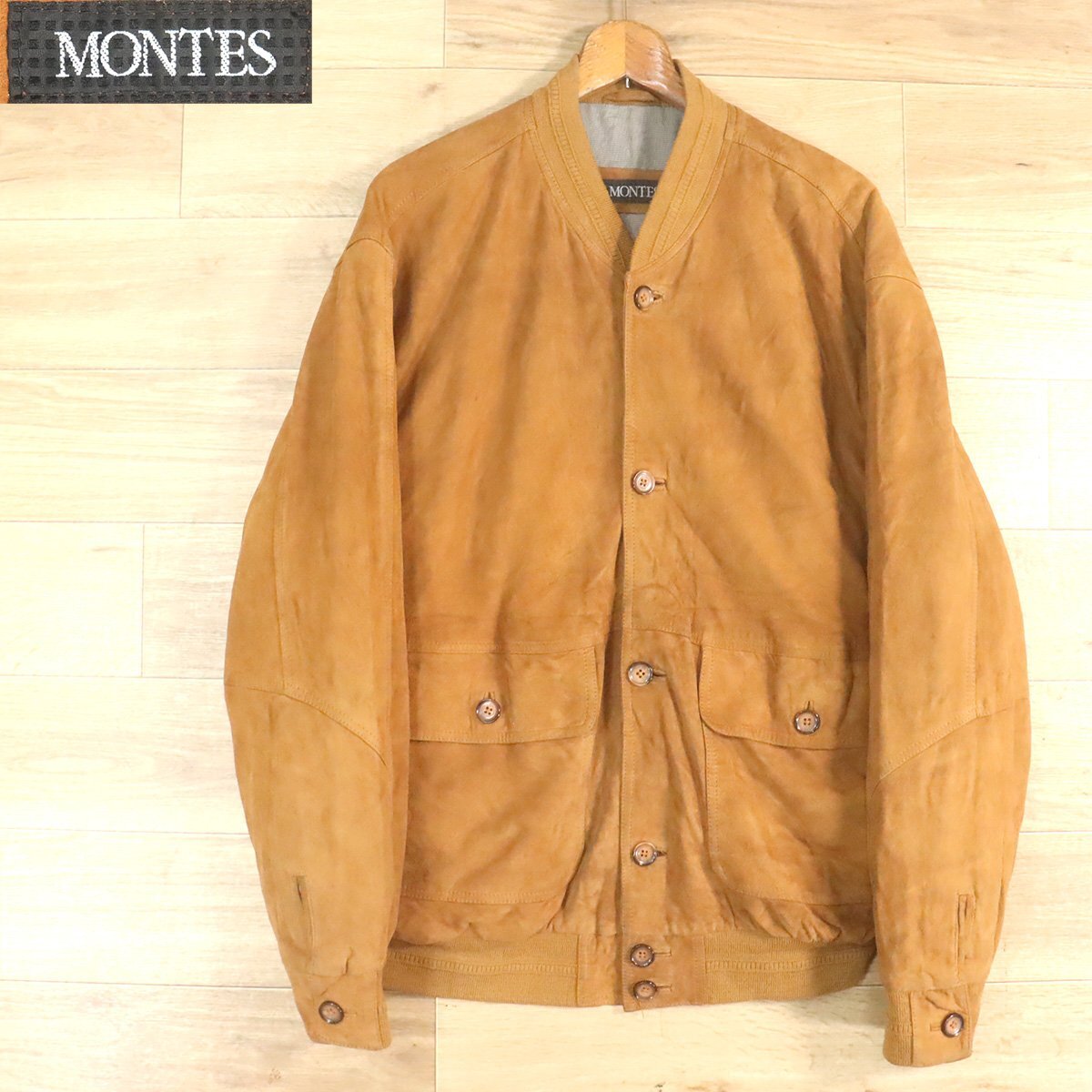 I11T/D2.27-1 ユーロ古着 MONTES バルスタージャケット 本革 スエード