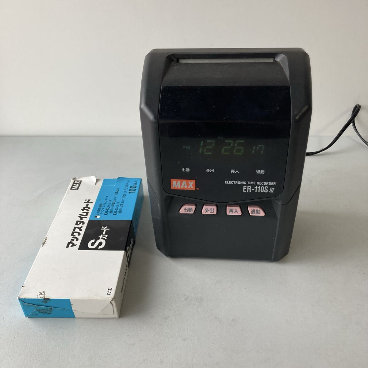 通電ok 現状品 動作未確認 マックス（MAX）電子タイムレコーダー ER