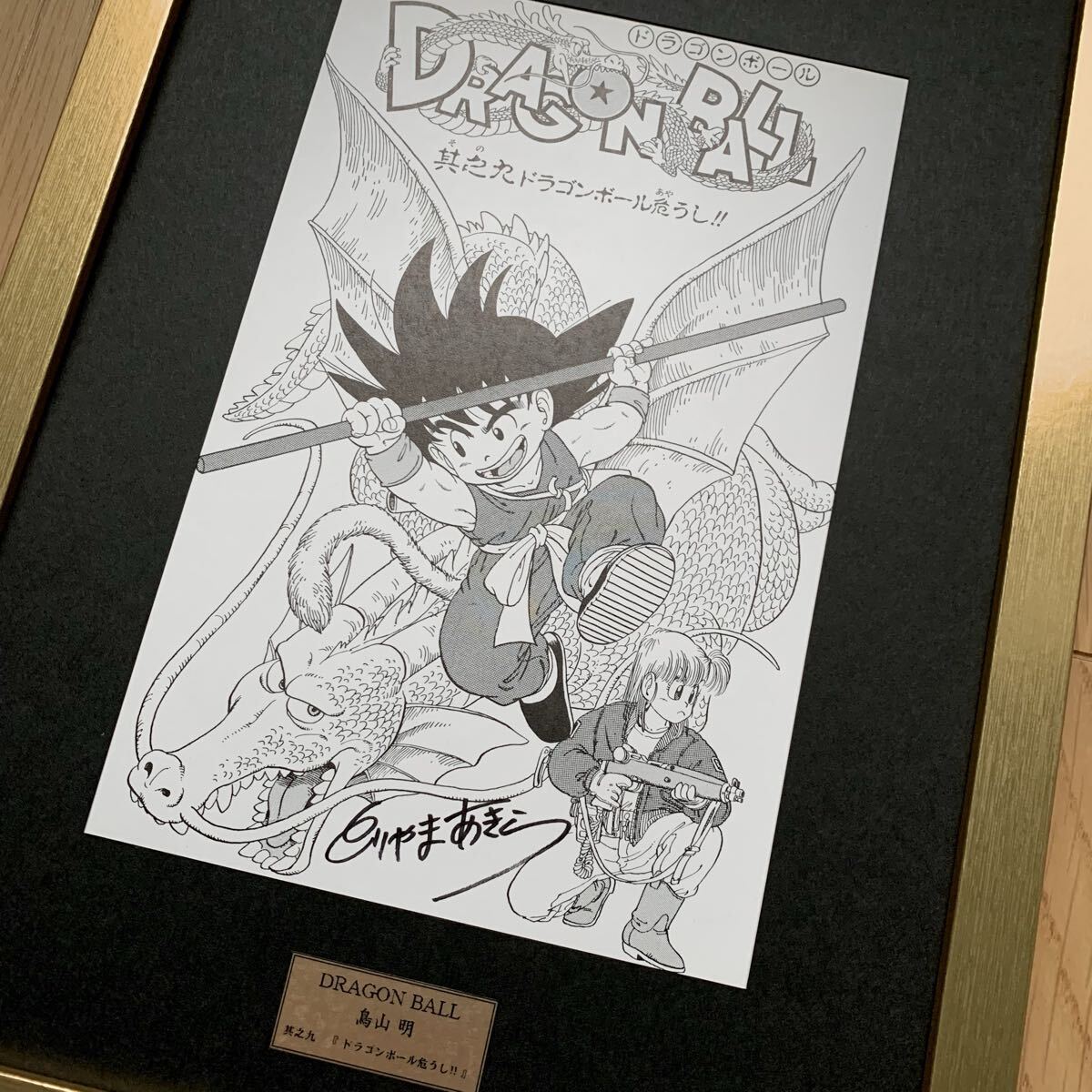 鳥山明 ドラゴンボール 扉絵イラスト【 其之九】直筆サイン入り 表紙絵