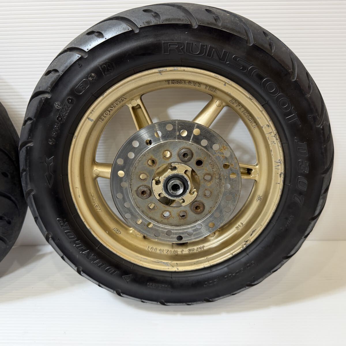 ホンダ ライブディオZX AF35 純正 美品 ホイール 前後セット タイヤ