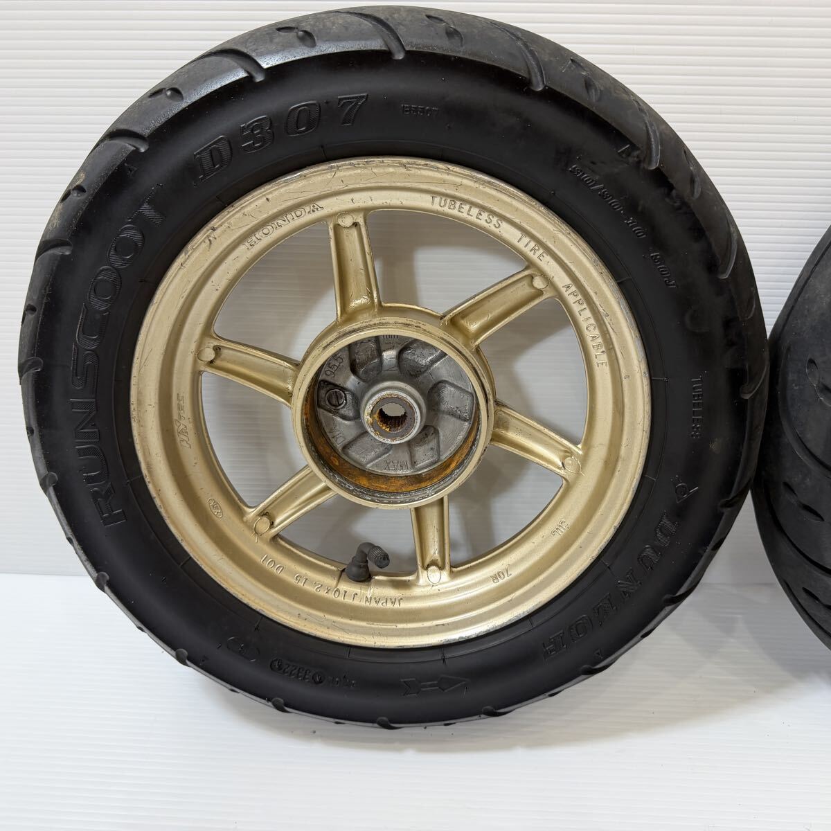 ホンダ ライブディオZX AF35 純正 美品 ホイール 前後セット タイヤ