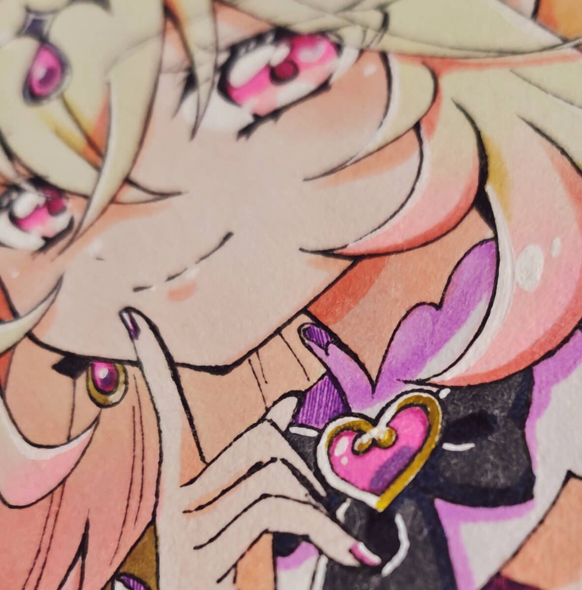 同人手描きイラスト 名探偵プリキュア キュアアルカナシャドウ 森亜