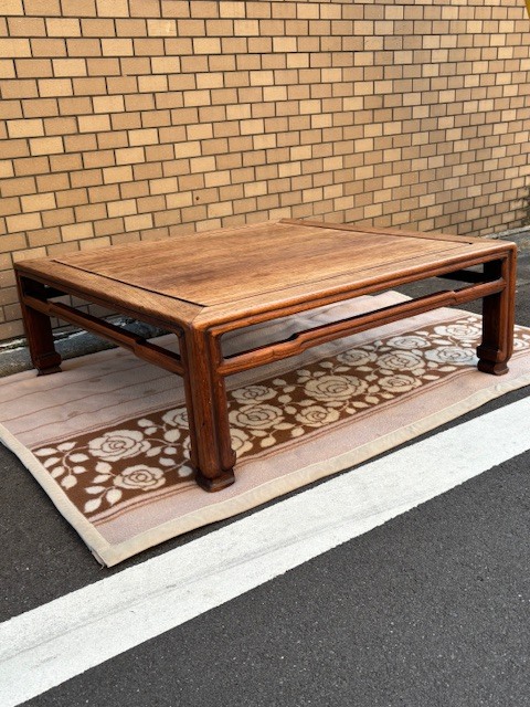 【美品】唐木 花梨 唐木指物座卓 座卓 ローテーブル センターテーブル 和モダン 逸品 唐木 座卓 ちゃぶ台 ローテーブル センターテーブル 座敷机 和