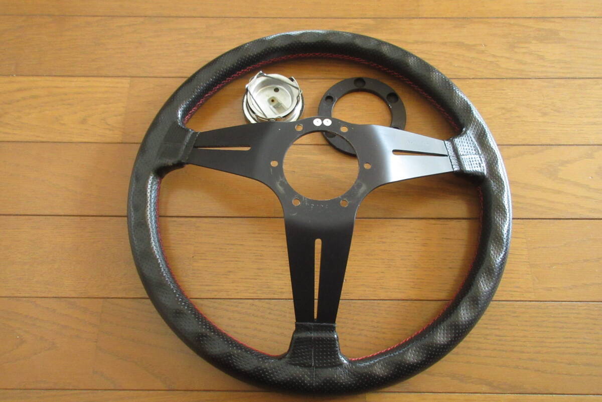 NARDI CLASSIC 350mm ディープコーン パンチングレザー 中古品