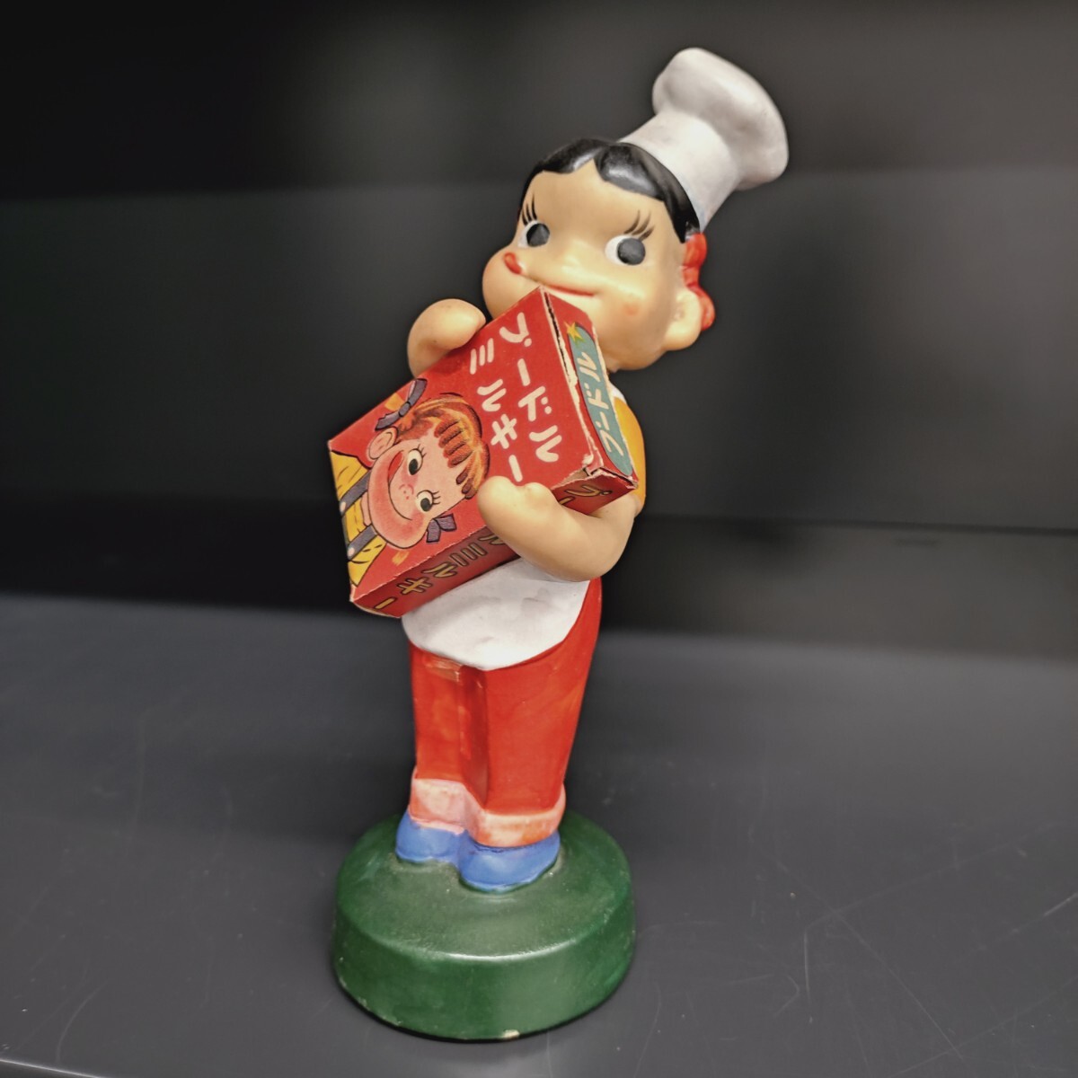 昭和コックペコちゃん 不二家 ペコちゃん コックペコちゃん 当時物1960年代 ソフビ 昭和