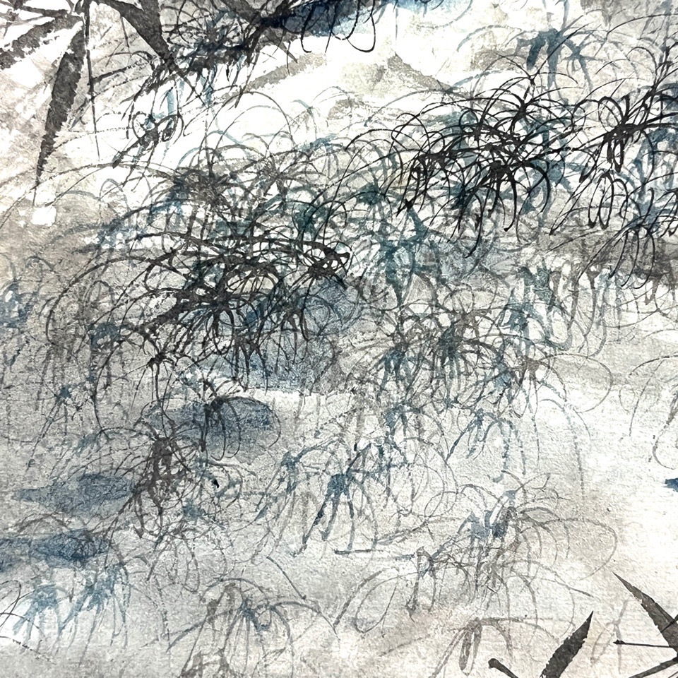 掛け軸 水墨画 中国美術 掛軸 馬 骨董・民芸品(掛軸)｜売買された