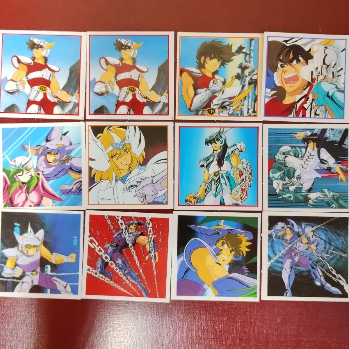 昭和レトロ 聖闘士星矢 レア シール 20円売 30付+4連続+5(おまけ) 当時