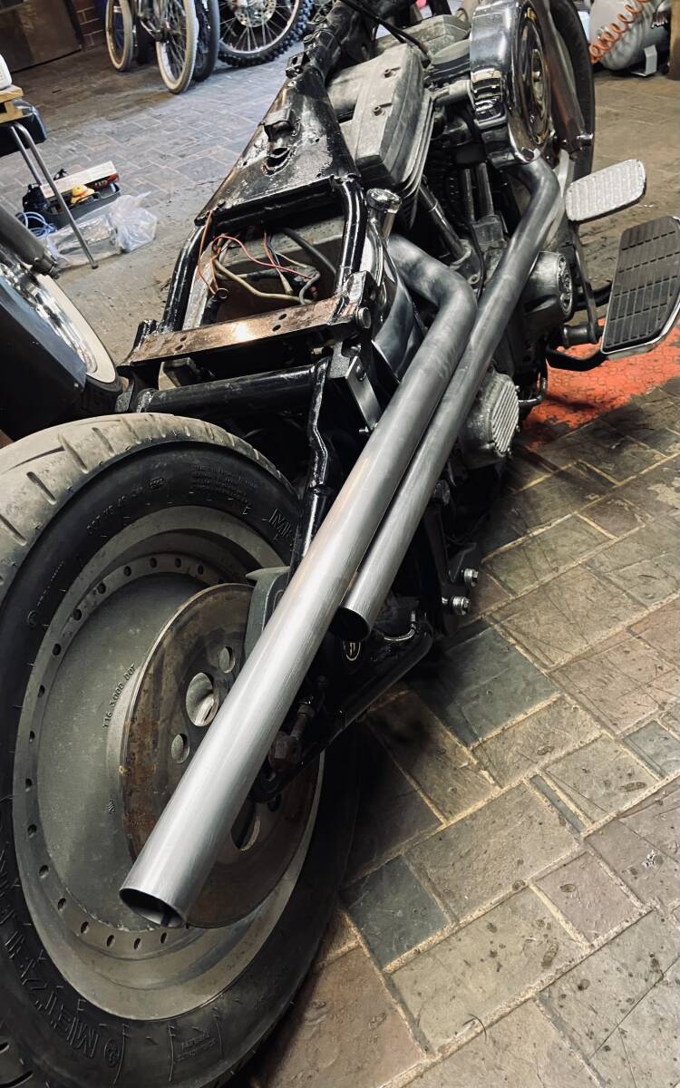 エボ　ソフテイル　ワンオフ　ショットガン　マフラー　ハーレー　tc88 エボ ソフテイル ワンオフ ショットガン マフラー 検 パン アーリー