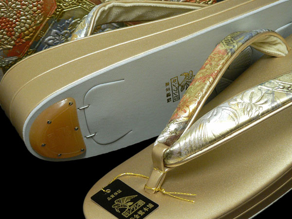 送料無料!値下げ!金鷲本舗・金唐革キンワシ草履バッグセット437(下駄 