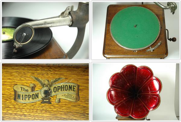 EAGLE NIPPONOPHONE 蓄音機 本体 実働品/NIPPONOPHONE：ニッポノフォン/蓄音器/ラッパ付/イーグル(本体