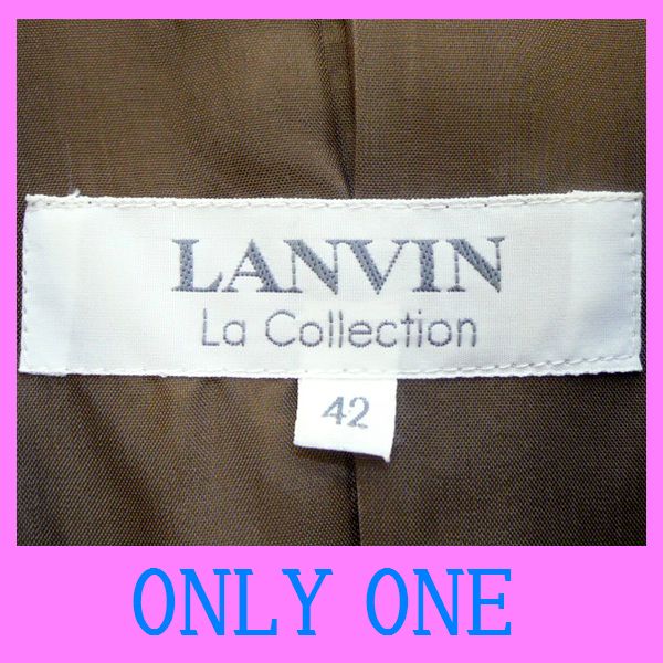 ランバン 茶 ワンピース 11号 Lサイズ LANVIN 初春 秋 冬物 長袖
