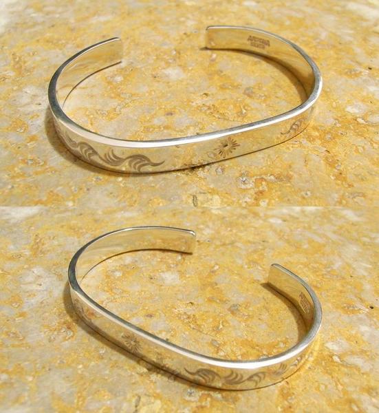 送料込 アリゾナフリーダム 7mm平打太陽神打込唐草 NO.3 ARIZONA_2