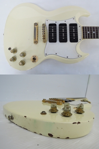 中古 Greco SGタイプ P90タイプPU三連 SS-85S 1989年製O1027185(グレコ