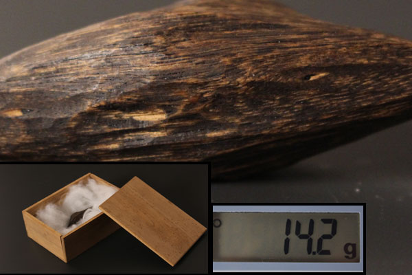 【福】古美術品極上伽羅香木14.2g香道具箱入極上品ｆ3