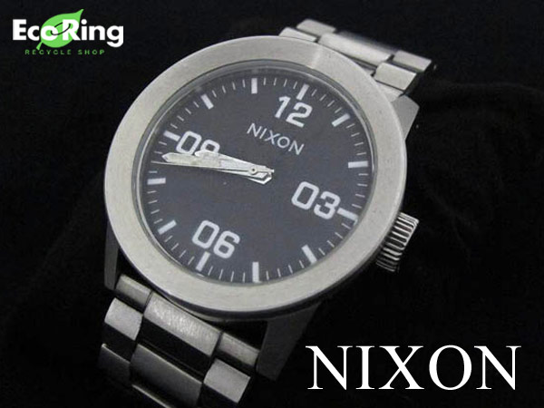 1円 ジャンク品 ニクソン ザプライベート 黒文字盤 腕時計 BR422