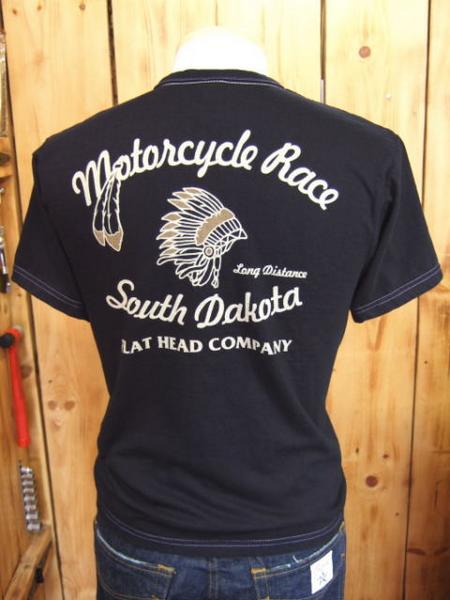 フラットヘッド SOUTH DAKOTA半袖Tシャツ 黒 38 M THC-36W