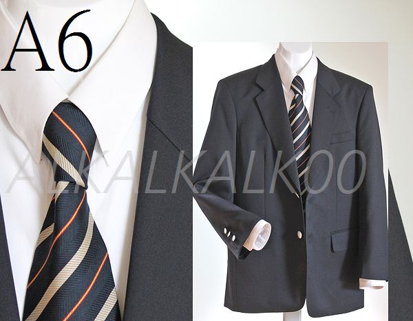 A6【日本製】ネイビー（紺）ブレザー（身長175胴囲82)新品jk01