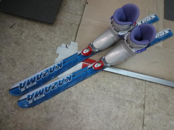 ◆KAZAMA×Bighorn Jrスキーセット 120/23㎝ お得(ω)★ ◆1034