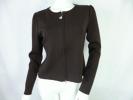 中古ルネReneジップアップ長袖カーディガン焦げ茶38/6432180