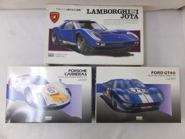 未組立アリイ1/24ランボルギーニイオタ，ポルシェカレラ6他[梱0.1