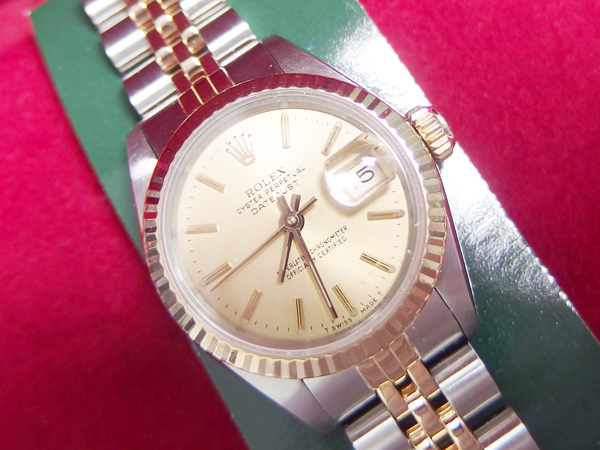 中古仕上げ済ロレックス69173レディースデイトジャストコンビR番