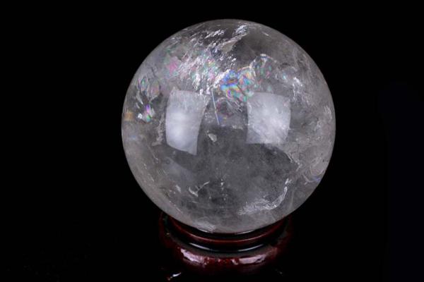 晶都開運◇①天然石2.2KG虹入りヒマラヤ水晶丸玉★L0708-1553★