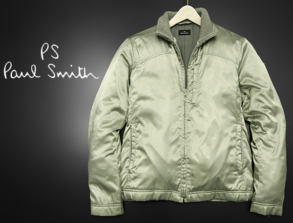 定価4万 ポールスミス 中綿入り ナイロンライダースブルゾン