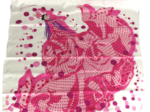 1円 エルメス 大判 スカーフ カレ オラ・フラメンカ DD137