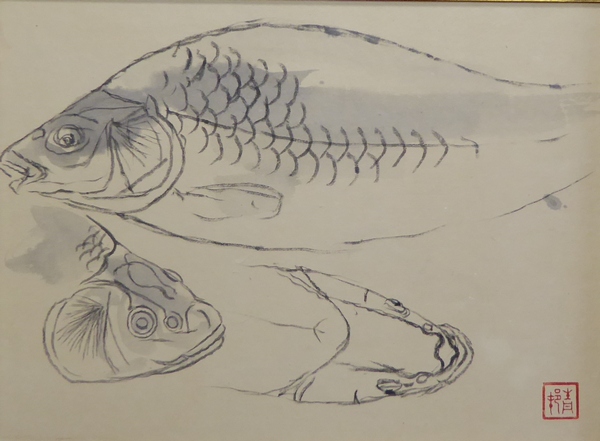 水墨画 前田青邨 魚 素描 平山郁夫シール 真筆 水墨画 売買されたオークション情報 Yahooの商品情報をアーカイブ公開 オークファン Aucfan Com