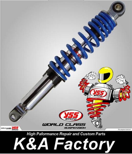 リアサスペンション YSS YSS(ワイエスエス) クローム⁄ブルー 270mm