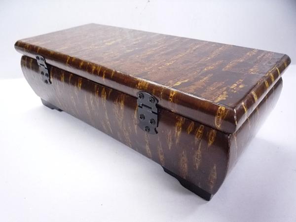 樺細工 桜皮細工 宝石箱 ジュエリーケース オルゴール付 R13362
